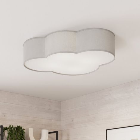 [GEBRAUCHT] B-Ware Euluna Deckenleuchte Cloud Hängelampe Deckenlampe Lampe E27 Stoff Metall Grau (1/2)
