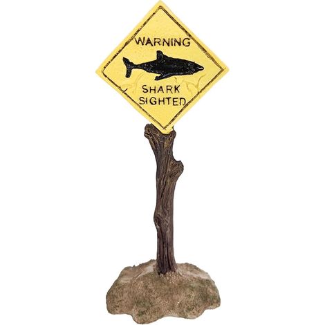 Décoration de Paysage d'aquarium - Panneaux d'avertissement de Requin - Décoration d'aquarium Amusante - Ornements de Paysage pour Aquarium (1/5)