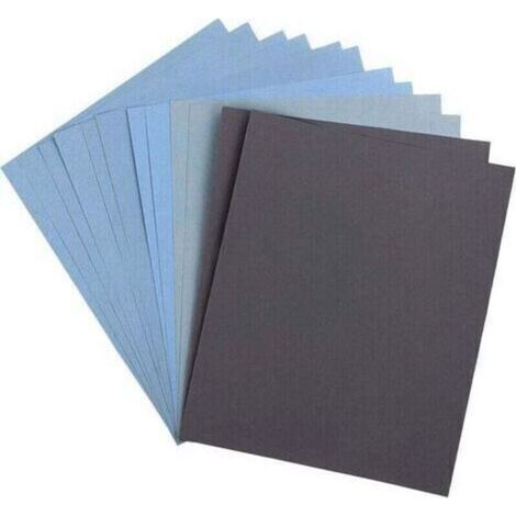 Papier de verre grain 1000/1500/2000/3000/4000/5000 Papier de verre grain sec 23 cm x 28 cm pour le ponçage du bois, du métal et le polissage des voitures (1/4)