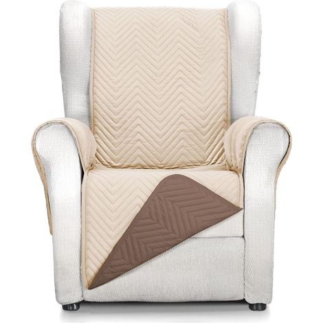 Housse de canapé rembourré 1 Place/Relax - Beige/Marron (1/5)