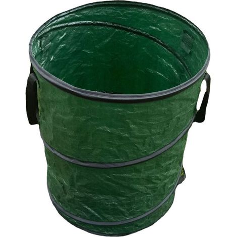CPSARKV Sac à végétaux pliable avec poignées, 46x46x60cm, Vert, Solid (1/4)