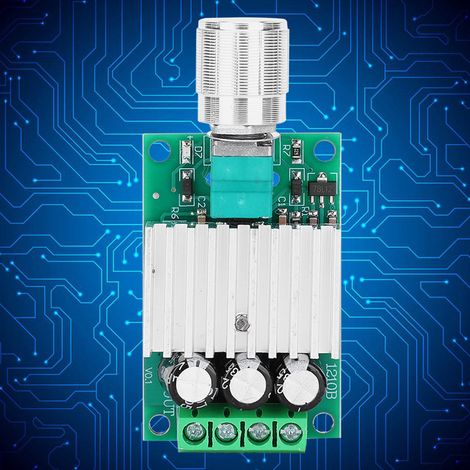 12V/24V/10A Hochleistungs-PWM-Gleichstrommotor-Drehzahlregler mit Temperaturdimmschalter (1/5)