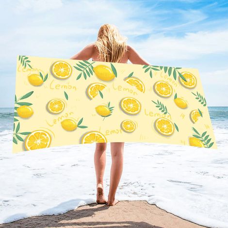 Serviette De Plage - Microfibre 75 X 150 Cm - Anti-sable - Pour Adulte Et Enfant - 1 Pièce (1/5)