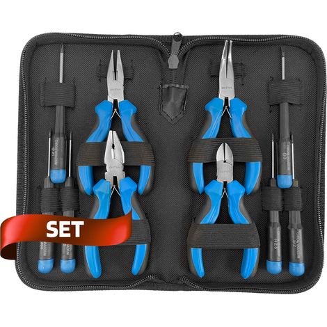 SW-Stahl 40706L Feinmechanikerwerkzeugsatz 10-teilig I Zangenset Feinmechanik I Kombizange I Seitenschneider I Spitzzange I Feinmechaniker Schraubendreher Set I Werkzeugset Feinmechanik (1/5)