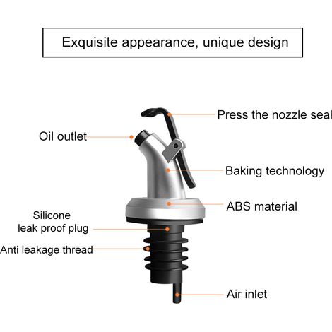 Bouteille huile pulvérisateur bouchon bec distributeur pour vinaigre bec - qualité professionnelle, économique (1/5)