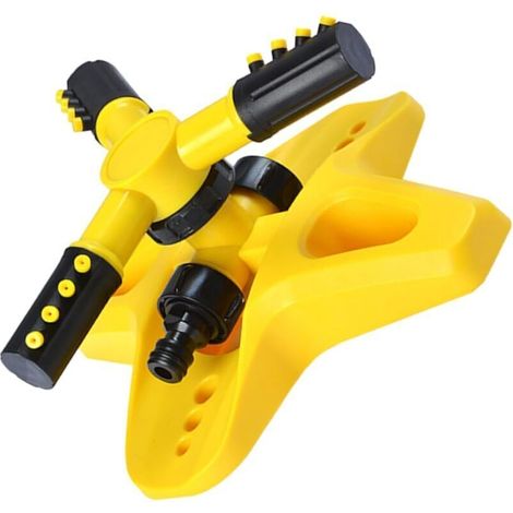Irrigatore da giardino girevole a 360° – Irrigatore per giardino 20×20×8 cm, realizzato in plastica resistente, ideale per prati e giardini
