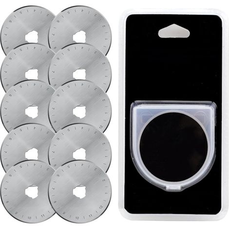 Lame De Coupe Rotative - 45 mm - Acier Japonais SKS-7 - Pour Coupe De Tissu Et Loisirs Créatifs - Lot De 10 (1/5)