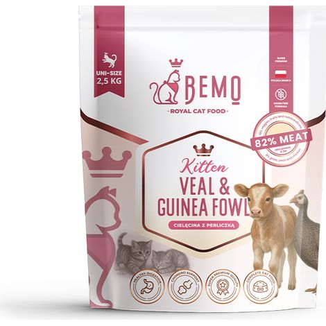 Bemo Kitten Ternera y Gallina de Guinea - alimento seco para gatitos con ternera y gallina de Guinea 10 kg