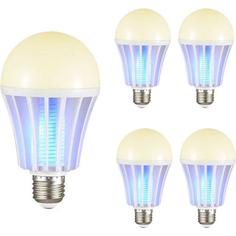 Lot Économique 10 Ampoules LED E27 16W - Anti-Moustiques & Éclairage - Parfait pour Porte - Destruction Mouches, Insectes Volants (1/5)