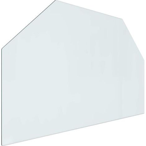 Panneau arrière de cheminée en verre transparent, 80 x 50 cm (1/5)