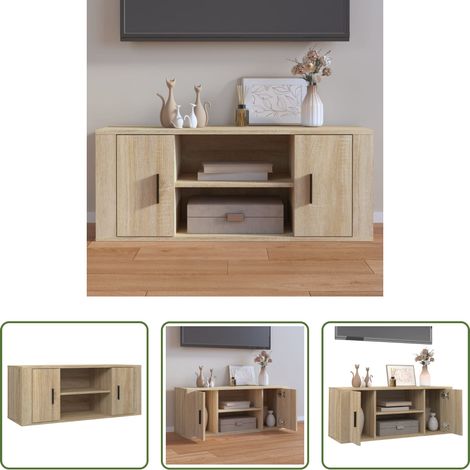 TV-Schrank Sonoma-Eiche - TV-Schrank Sonoma-Eiche 100x35x40 cm Holzwerkstoff (1/5)