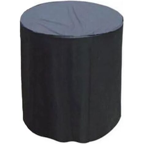 Housse ronde pour barbecue, 147 x 196 cm, noire, imperméable et résistante, avec cordon de serrage, protection pour barbecue de terrasse (1/5)