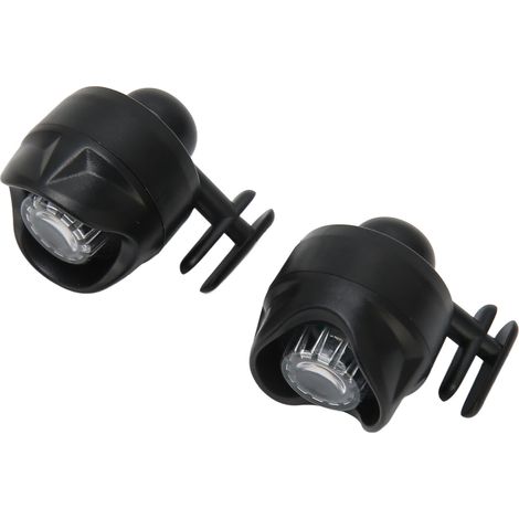 Lot de 2 sabots lumineux LED haute luminosité, étanches IPX5, finition métallisée, pour la randonnée, le camping et la marche. (1/5)