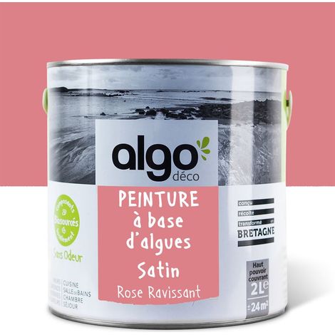 Peinture écologique Algo - Satin - Rose ravissant - 2L (1/5)
