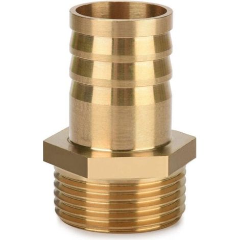 Raccord de tuyau en laiton 1" AG x 1" (25mm) - Adapteur d'extrémité - 1 pièce - (1/5)