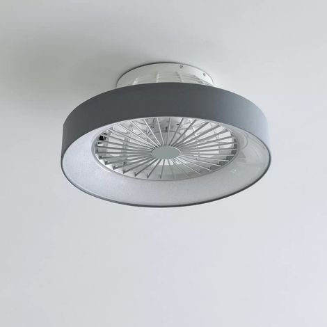 [NEUWERTIG] B-Ware Lindby Deckenventilator Mit Licht Mace Grau Weiß Led 47 Cm Ventilator 2752 Lumen