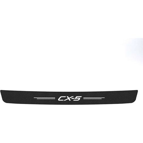 (1 pièce pour coffre) Seuil de porte de voiture en fibre de carbone,film protecteur anti-rayures,plaque de protection pour Mazda CX-5,logo CX5,décoration (1/3)