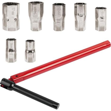 Chiave per rubinetto, chiave per rubinetto del lavandino, strumento per installazione rubinetto 8-17 mm, chiave per dado del rubinetto, chiave per lavabo per riparazione rubinetti di bagno e cucina (1/4)