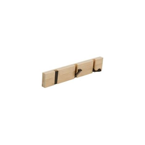 Appendiabiti da parete con 3 ganci retrattili, ideale per appendere cappotti, sciarpe, borse, ecc., colore naturale. - Crezuo