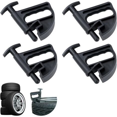 BUNTHAUS 4 Pièces Pince de Changeur de Pneu, Pince à Jante en Nylon pour Pneu Voiture, Aide Universelle au Changement de Roue de Pneu pour Garage, Voiture, Camion, Réparation 451330
