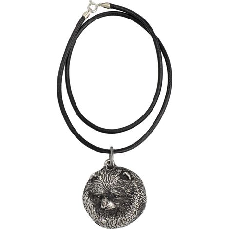 Pomerania, collar para perro Pomerania, colgante bañado en plata para amantes de los perros, joyería única de Art-Dog (1/4)