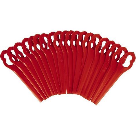 Packung mit 100 Ersatzmessern für Rasentrimmer – 10 mm und 5 mm Mittelloch – Kompatibel mit Standardmodellen (1/4)
