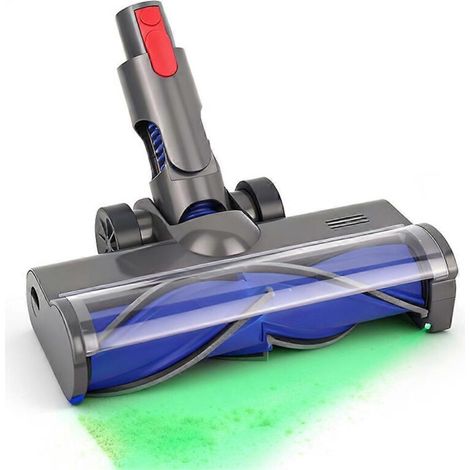 Brosse d'aspirateur Roborock H6 H7 en forme de V avec poils turbo et phares pour sols durs et moquettes.