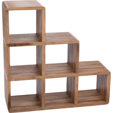 Amadeus - Bibliothèque ouverte en teck recyclé naturel H86 cm Calopsite (1/3)