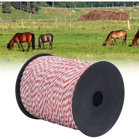 Câble d'alimentation pour clôture électrique 500m, accessoires pour ferme, ranch, chevaux, bétail, moutons, chiens