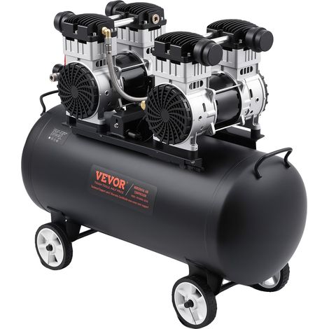 Compresor de aire VEVOR 35L, 3000 W, 0,145 m³/min a 6,21 bar, sin aceite, depósito de 75 L, presión máxima 8 bar, 75 L (1/2)