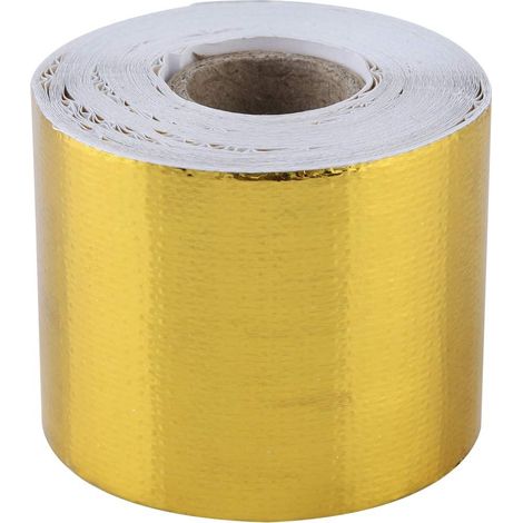 Ruban Adhésif Aluminium Doré Résistant Chaleur, 10M x 5CM (1/5)