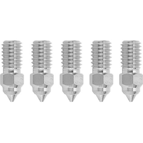 5 pièces buse extrudeuse imprimante 3D 1,75 mm M6 haut débit pour Creality Ender 5 S1 0,6 mm (1/5)