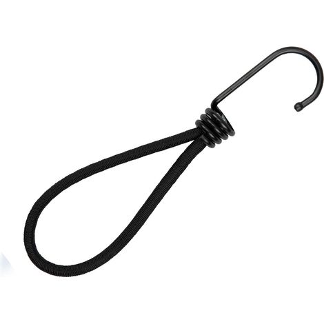 25 tendeurs élastiques avec crochet, 130 mm, noir, pour bâches, filets, trampolines, usage extérieur (1/5)