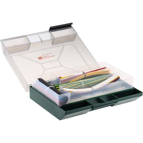 Kit de gaine de câble RS PRO Noir, bleu, vert/jaune, rouge, blanc Longueurs assorties Polyoléfine, rétreint: 2:1 2.4 ( Prix pour 1 Kit ) (1/3)