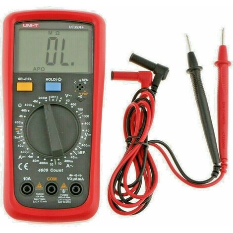 Trade Shop - PROFESSIONELLER DIGITALER TESTER MULTIMETER VOLT AMPERE FARAD SONDEN UT39A+ - (1/5)