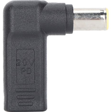 USB-C-auf-DC-Adapter, Buchse auf Stecker, 7,9 x 5,5 mm, rechtwinklig, PD-kompatibel für Schnellladung (1/5)
