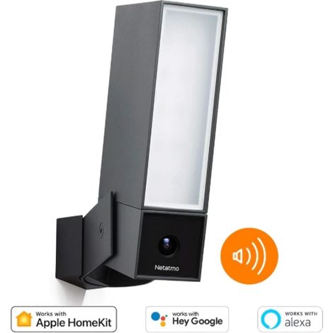 Netatmo, telecamera esterna intelligente con sirena - NOC-S-FR- Wi-Fi Nero