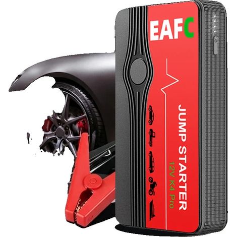 Démarreur de voiture, 600A de courant de crête, batterie externe USB double, rouge-b (1/2)
