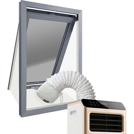 Fensterdichtung für Klimaanlagen, tragbares Universal-Fensterdichtungsset, 190 cm, mit Reißverschluss und Klebeverschlüssen (1/5)