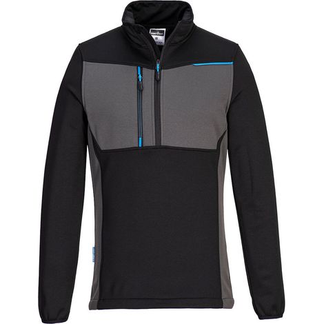 Sweatshirt mit halbem Reißverschluss Wx3 - S - Schwarz - Portwest