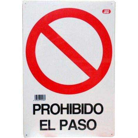 FPLUS cartel prohibido paso , Carteles de Plastico Serigrafiados 45 x 30 cm.
Proh. Paso
Grosor: 3.2 mm
Presentación: Individual