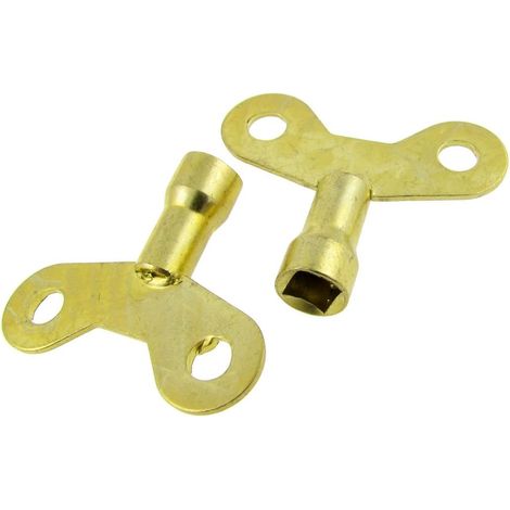 Clés de ventilation cuisine en 2 pièces, bouton robinet à tige carrée 15/64", couleur dorée.