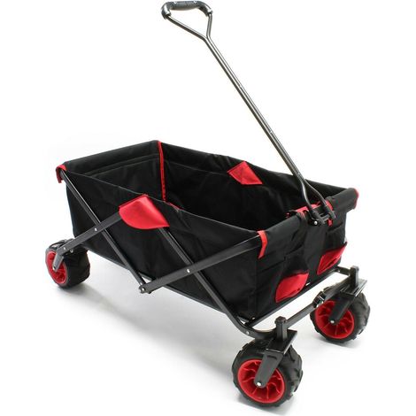 Carrello da trasporto pieghevole carrello a mano carrello da giardino 110 x 50 x 121 cm spiaggia pieghevole 160000764