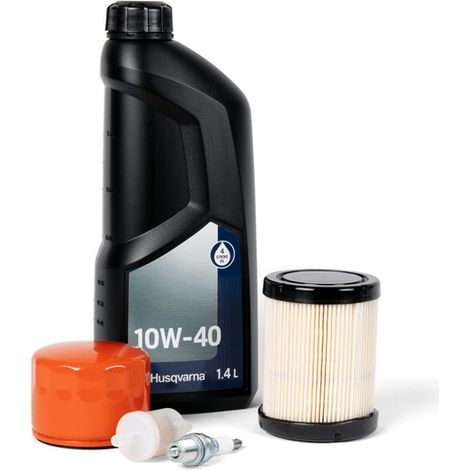 Husqvarna – Kit entretien tracteur tondeuse – 1 filtre à air et 1 filtre à huile Briggs et Stratton – Compatible avec modèles R213C, FR2213MA, Mc Culloch
