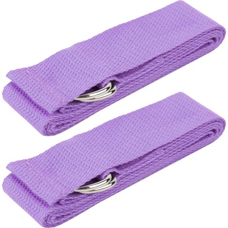 Sangle D'étirement Yoga - Ceinture En Coton Épais Avec Boucle - Pour Débutants Et Pilates - Lot De 2 (1/5)
