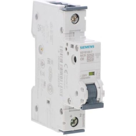 Interruptor automático 1P C 6A 10kA AC Sentron 5SY5106-7