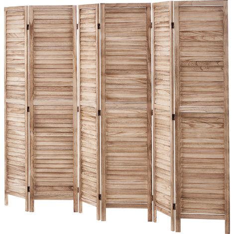 Mophorn Cloison de séparation en bois, paravent de confidentialité pliable à 6 panneaux, 66,9 pouces de hauteur, pour la maison, le bureau, le restaurant et la chambre (1/5)