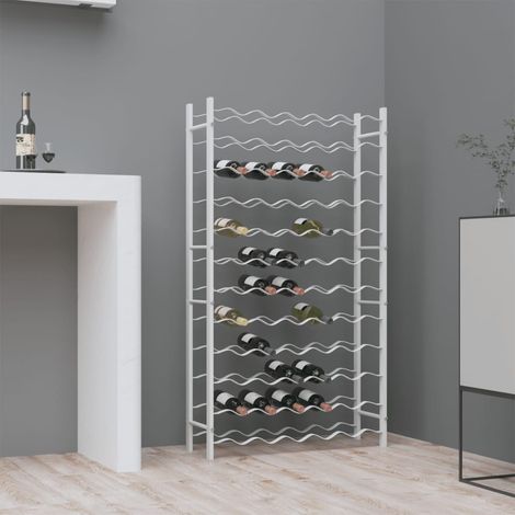 Wine Rack for 72 Bottles White Metal vidaXL