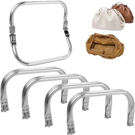 4 Pièces Cadres De Sac À Main en Aluminium,Sac Cadre Fermeture pour Sac Bricolage,Fermeture Cadre Sac en Aluminium,Cadre Métallique pour Sac,Cadre de Sac Main (160MM90MM) (1/5)