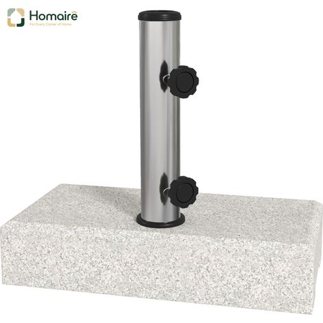 Base Parasol Granit 25kg Pieds Anti-Dérapants pour Jardin Extérieur HOMAIRE (1/5)